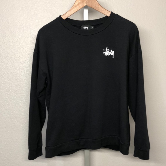 Stussy Tops - Stussy Black Crewneck Sweatshirt